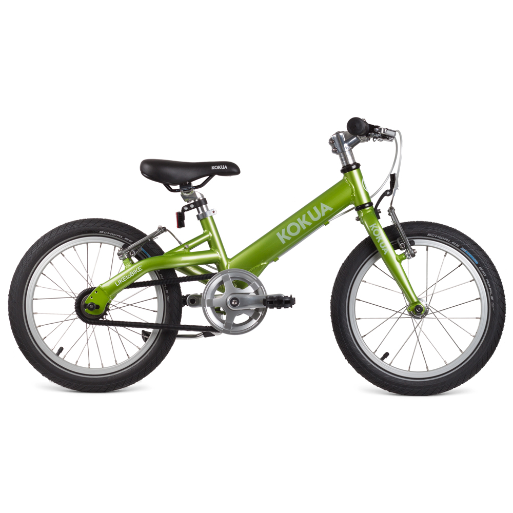 Двухколесный велосипед  Kokua LIKEtoBIKE-16 V-Brakes green зеленый