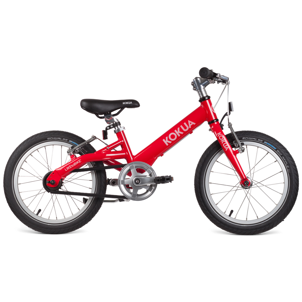 Двухколесный велосипед  Kokua LIKEtoBIKE-16 V-Brakes red красный