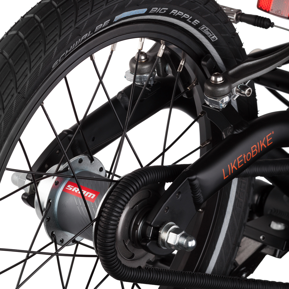 Двухколесный велосипед Kokua LIKEtoBIKE-16 SRAM Automatix V-Brakes Special Model black черный 2