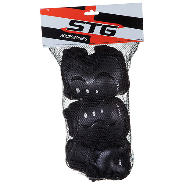 Комплект защиты для колен и локтей STG черный 1